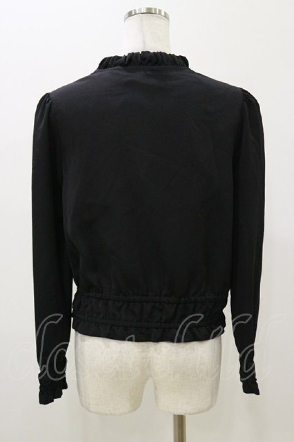 画像2: Ank Rouge / ギャザーブルゾン M ブラック H-25-11-05-045-CA-JA-NS-ZH (2)