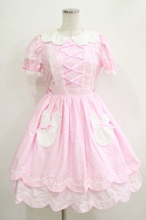 画像: Angelic Pretty / うさぎちゃんポッケワンピース Free ピンク H-25-11-06-001-AP-OP-NS-ZH