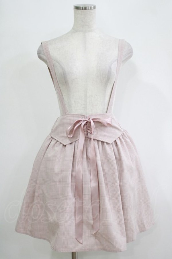 画像1: MA*RS / サスペンダーチェックスカート Free ピンク H-25-11-06-028-EL-SK-NS-ZH (1)