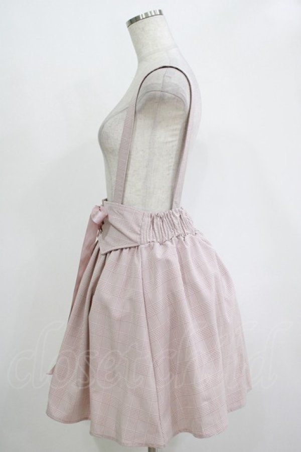 画像2: MA*RS / サスペンダーチェックスカート Free ピンク H-25-11-06-028-EL-SK-NS-ZH (2)