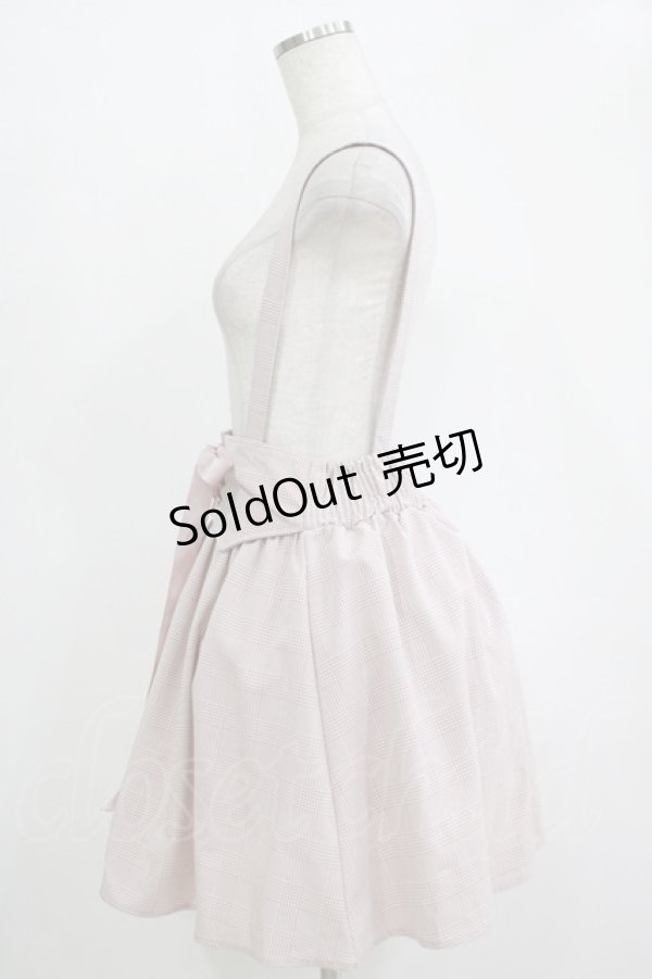 画像2: MA*RS / サスペンダーチェックスカート Free ピンク H-25-11-06-028-EL-SK-NS-ZH (2)