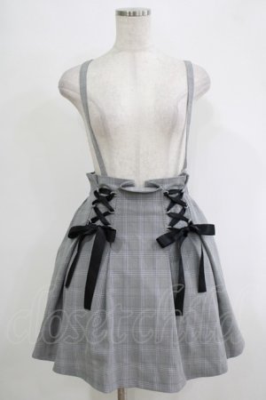 画像: MA*RS / サスペンダーチェックスカート Free ブラック H-25-11-06-029-EL-SK-NS-ZH