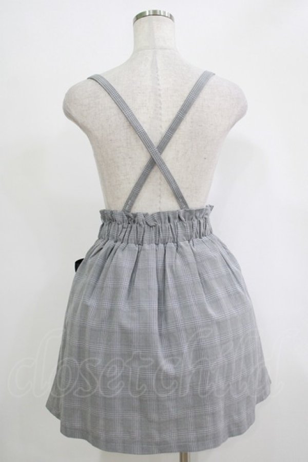 画像3: MA*RS / サスペンダーチェックスカート Free ブラック H-25-11-06-029-EL-SK-NS-ZH (3)