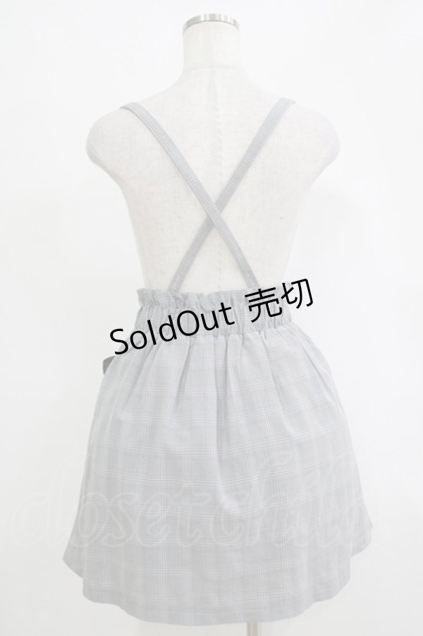 画像3: MA*RS / サスペンダーチェックスカート Free ブラック H-25-11-06-029-EL-SK-NS-ZH (3)