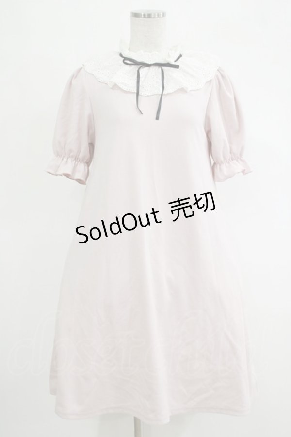 画像1: Ank Rouge / コットンレースカラーカットワンピース M ピンク H-25-11-06-032-CA-OP-NS-ZH (1)