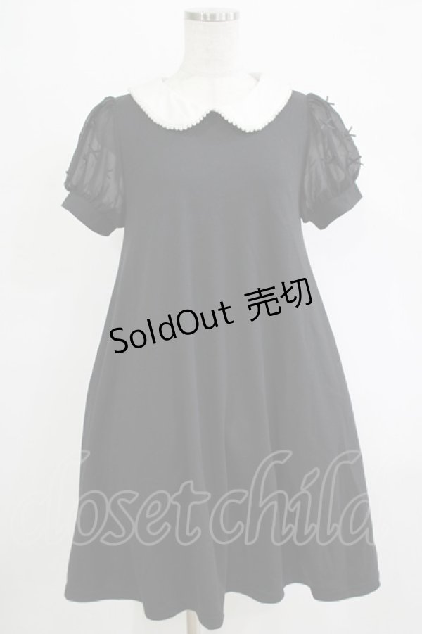 画像1: Ank Rouge / 袖リボンカットワンピース M ブラック H-25-11-06-035-CA-OP-NS-ZH (1)