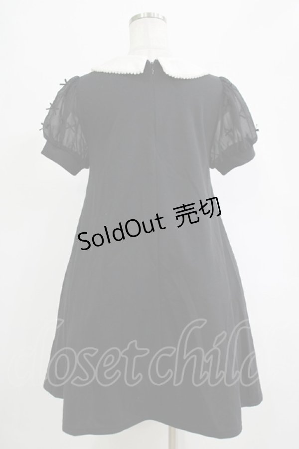 画像3: Ank Rouge / 袖リボンカットワンピース M ブラック H-25-11-06-035-CA-OP-NS-ZH (3)