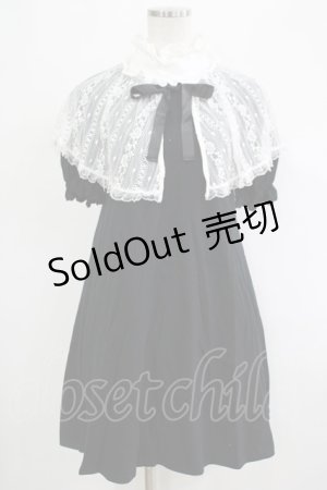 画像: Ank Rouge / ケープ付きカットワンピース M ブラック H-25-11-06-041-CA-OP-NS-ZH