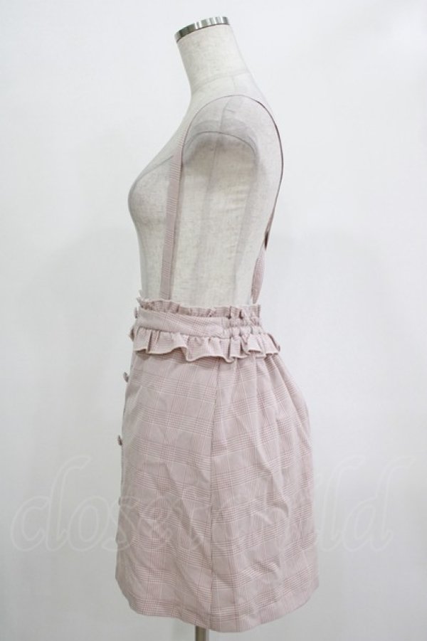 画像2: MA*RS / サスペンダーチェックスカート Free ピンク H-25-11-06-043-EL-SK-NS-ZH (2)
