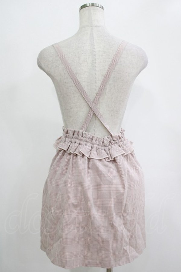 画像3: MA*RS / サスペンダーチェックスカート Free ピンク H-25-11-06-043-EL-SK-NS-ZH (3)