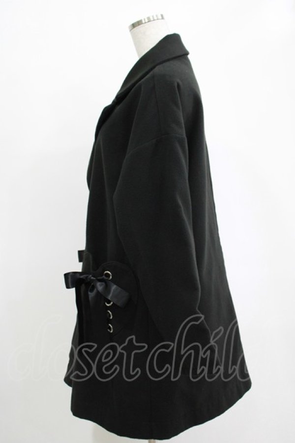 画像2: Ank Rouge / ハートポケットコート M ブラック H-25-11-06-044-CA-CO-NS-ZH (2)