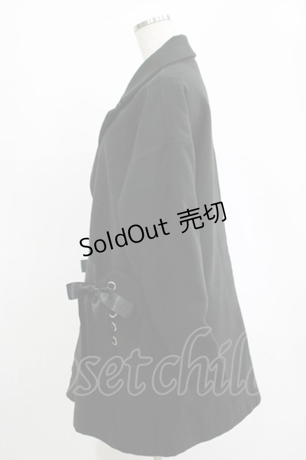 画像2: Ank Rouge / ハートポケットコート M ブラック H-25-11-06-044-CA-CO-NS-ZH (2)