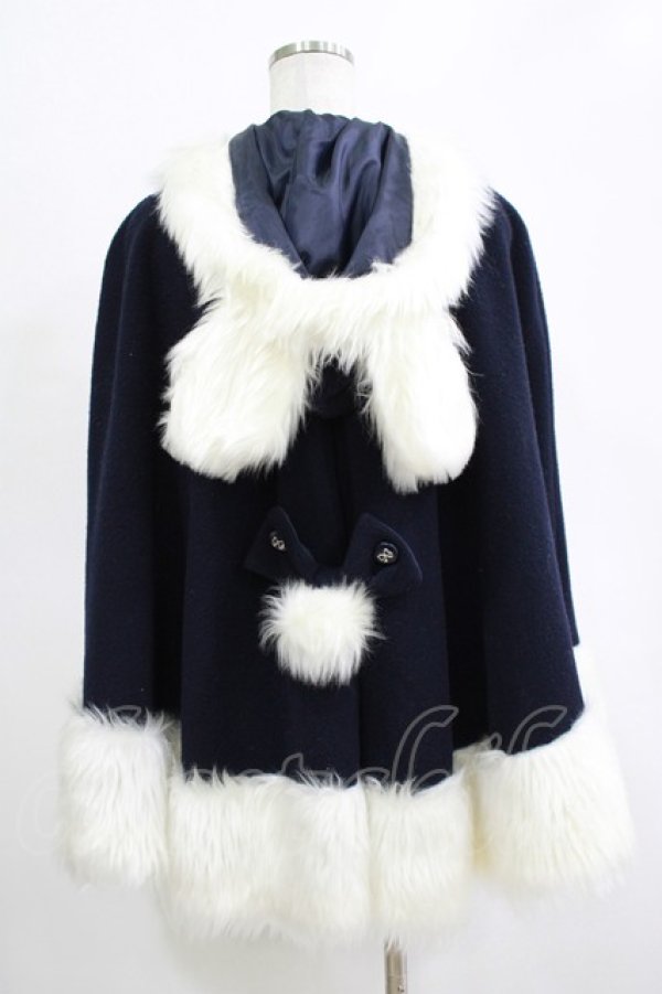 画像3: metamorphose / うさみみマント Free ネイビー H-25-11-06-045-ME-CO-NS-ZH (3)