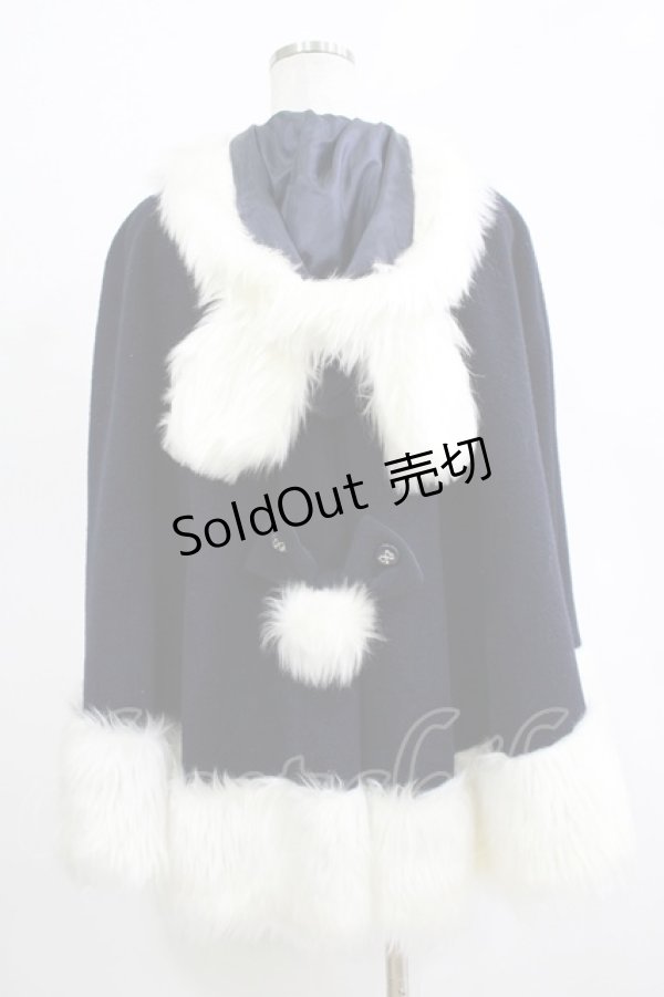 画像3: metamorphose / うさみみマント Free ネイビー H-25-11-06-045-ME-CO-NS-ZH (3)