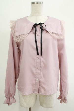 画像: MA*RS / 編み上げセーラーブラウス Free ピンク H-25-11-06-050-EL-BL-NS-ZH