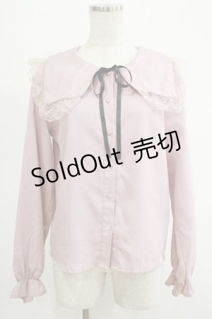 画像: MA*RS / 編み上げセーラーブラウス Free ピンク H-25-11-06-050-EL-BL-NS-ZH