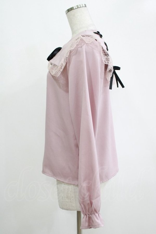画像2: MA*RS / 編み上げセーラーブラウス Free ピンク H-25-11-06-050-EL-BL-NS-ZH (2)