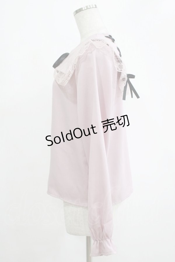 画像2: MA*RS / 編み上げセーラーブラウス Free ピンク H-25-11-06-050-EL-BL-NS-ZH (2)