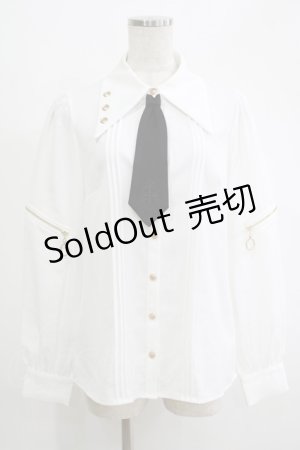 画像: Amavel / British Punk ネクタイブラウス Free オフ H-25-11-06-053-CA-BL-NS-ZH