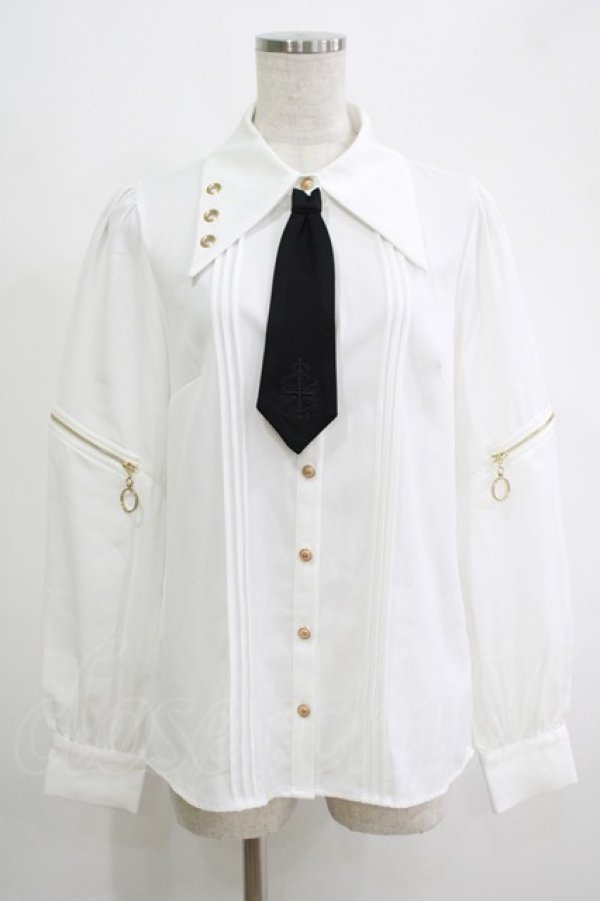 画像1: Amavel / British Punk ネクタイブラウス Free オフ H-25-11-06-053-CA-BL-NS-ZH (1)