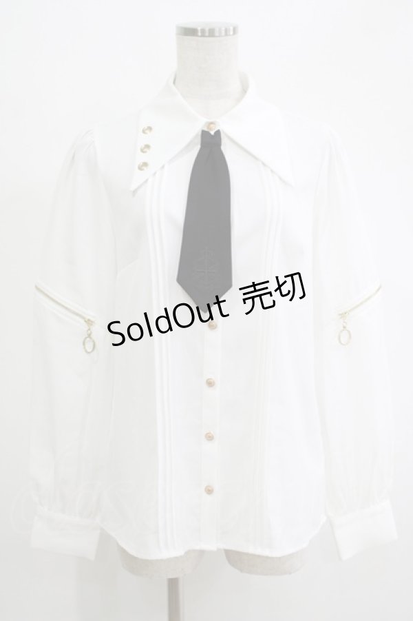 画像1: Amavel / British Punk ネクタイブラウス Free オフ H-25-11-06-053-CA-BL-NS-ZH (1)