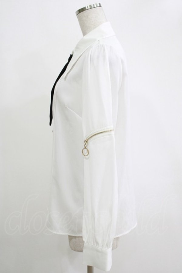 画像2: Amavel / British Punk ネクタイブラウス Free オフ H-25-11-06-053-CA-BL-NS-ZH (2)