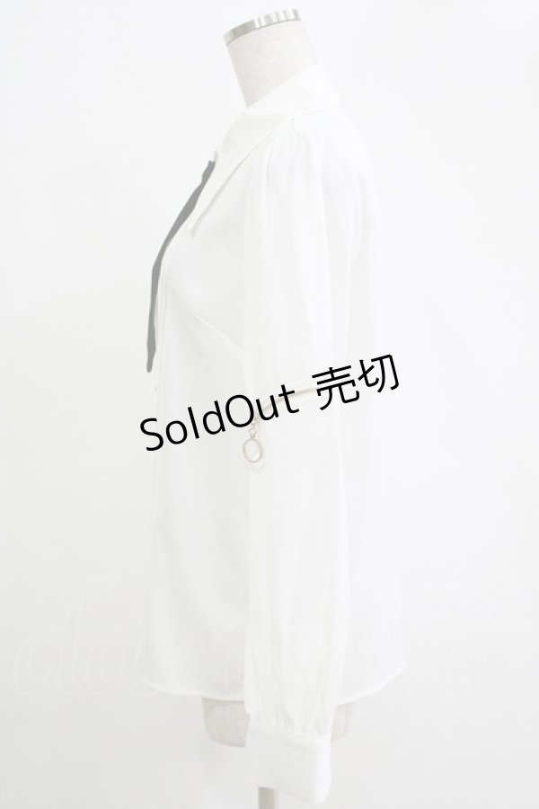 画像2: Amavel / British Punk ネクタイブラウス Free オフ H-25-11-06-053-CA-BL-NS-ZH (2)