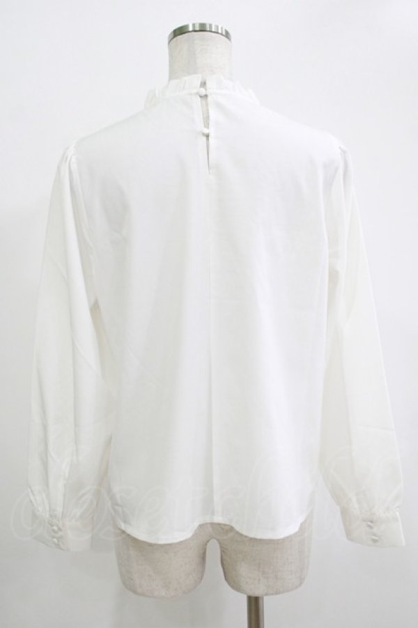 画像3: F i.n.t / ピンタックヨーク配色ラインブラウス Free ホワイト H-25-11-06-054-CA-BL-NS-ZH (3)