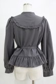 画像3: FLC / MINA*ペプラムブラウス L グレー H-25-11-06-056-LO-BL-NS-ZH (3)