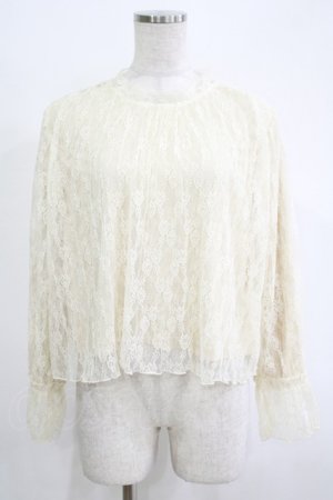 画像: an another angelus / チュールレースブラウス Free IVORY H-25-11-06-057-CA-TO-NS-ZH