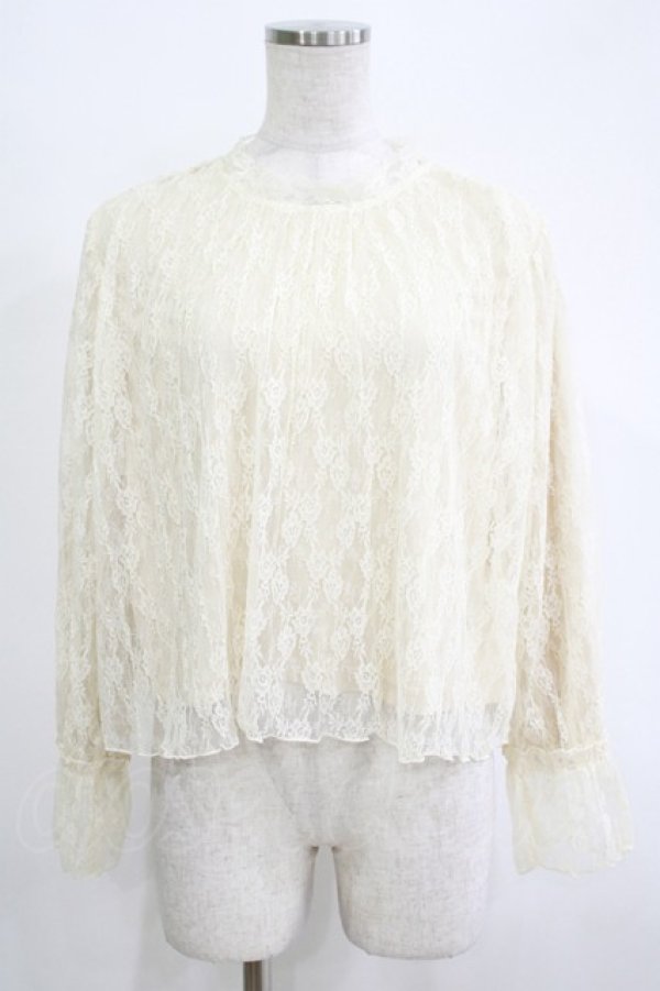 画像1: an another angelus / チュールレースブラウス Free IVORY H-25-11-06-057-CA-TO-NS-ZH (1)