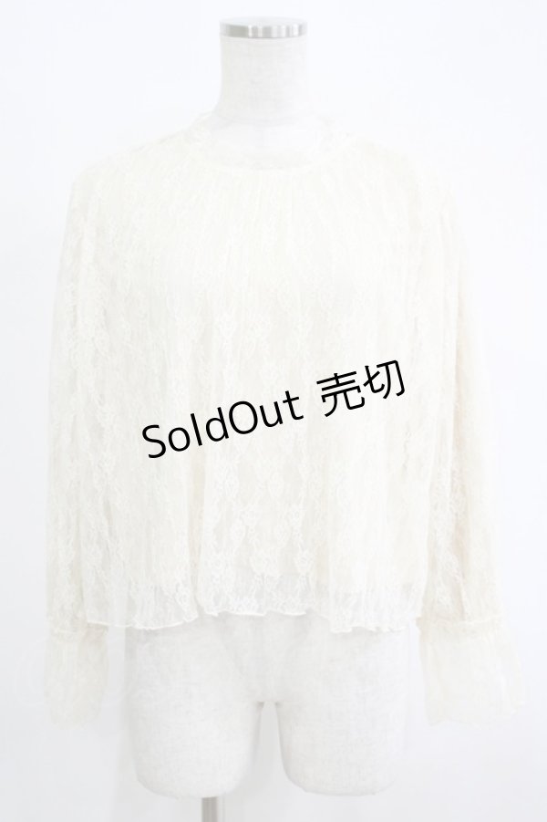 画像1: an another angelus / チュールレースブラウス Free IVORY H-25-11-06-057-CA-TO-NS-ZH (1)