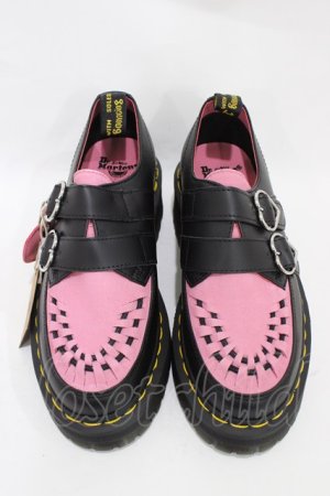 画像: Dr.Martens （Getta Grip） / LAZY OAF BUCKLE CREEPER UK4(約23cm) ブラック×ピンク H-25-11-06-1001-PU-SH-KB-ZH