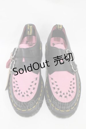 画像: Dr.Martens （Getta Grip） / LAZY OAF BUCKLE CREEPER UK4(約23cm) ブラック×ピンク H-25-11-06-1001-PU-SH-KB-ZH
