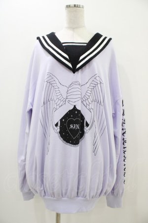 画像: LISTEN FLAVOR / セーラーロングスウェット  ラベンダー H-25-11-06-1032-PU-TO-KB-ZH