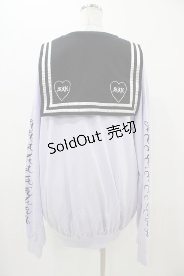 画像2: LISTEN FLAVOR / セーラーロングスウェット  ラベンダー H-25-11-06-1032-PU-TO-KB-ZH (2)