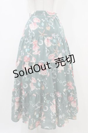 画像: 【SALE】MILK / ジュエルShellスカート  ディープsea H-25-11-06-1035-ML-SK-KB-ZH