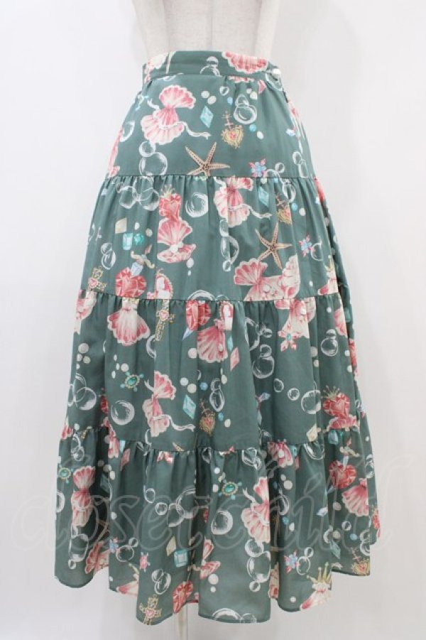 画像1: MILK / ジュエルShellスカート  ディープsea H-25-11-06-1035-ML-SK-KB-ZT380 (1)