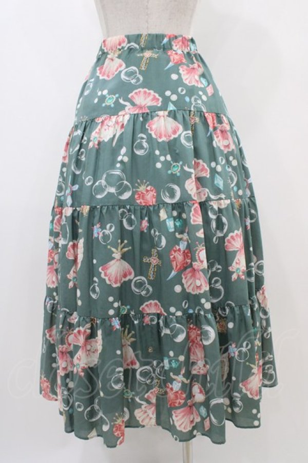 画像2: MILK / ジュエルShellスカート  ディープsea H-25-11-06-1035-ML-SK-KB-ZT380 (2)