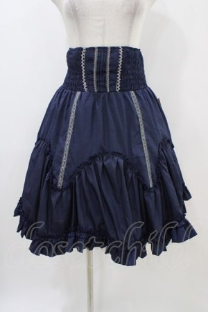 画像: Ozz Croce / リバーシブルスカート  ローズプリントグレー×ネイビー H-25-11-06-1036-OO-SK-KB-ZH