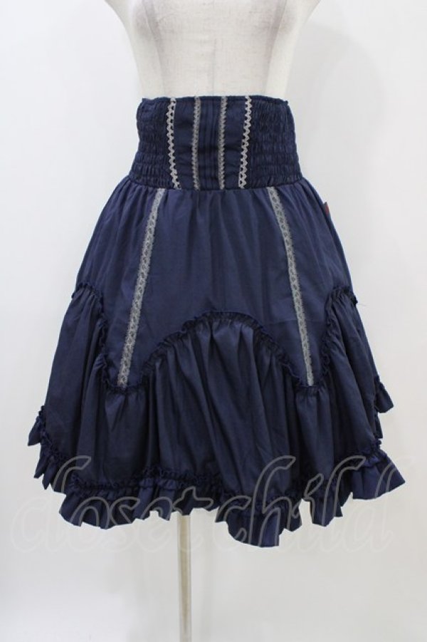 画像1: Ozz Croce / リバーシブルスカート  ローズプリントグレー×ネイビー H-25-11-06-1036-OO-SK-KB-ZH (1)