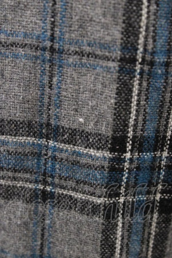 画像3: Ozz Croce / プリーツフリルチェックスカート  グレー H-25-11-06-1037-OO-SK-KB-ZH (3)