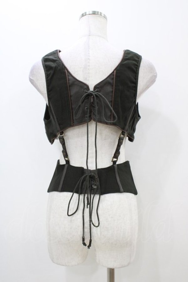 画像2: Rozen Kavalier / ベルト付ジレ  カーキ H-25-11-06-1041-OO-TO-KB-ZH (2)