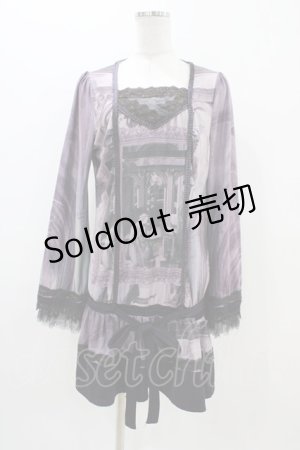 画像: OZZ ANGELO / 宗教画プリントチュニック  パープル H-25-11-06-1043-OO-TO-KB-ZH