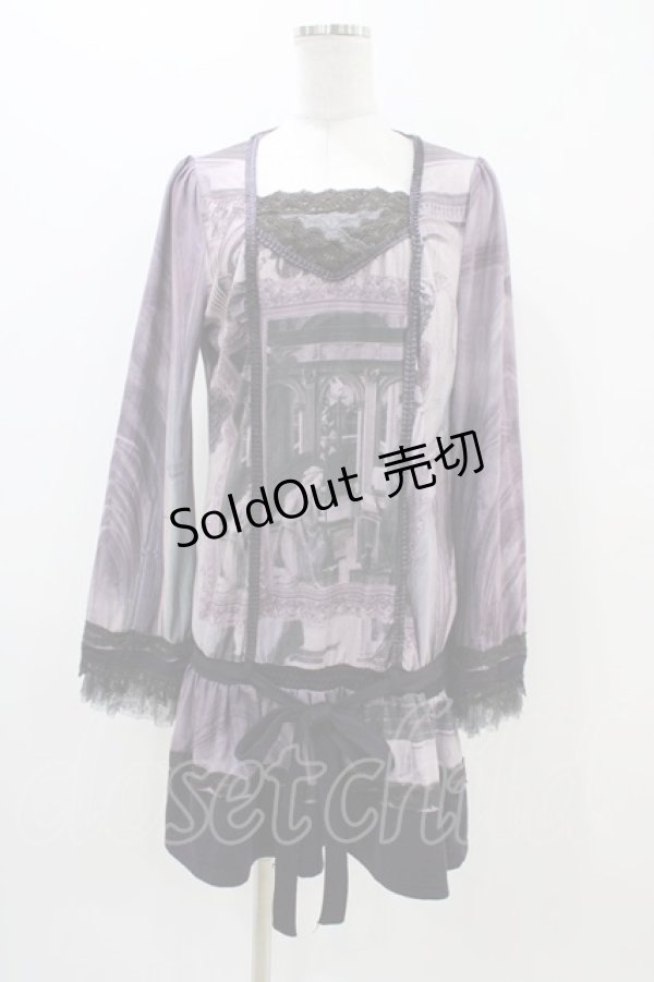 画像1: OZZ ANGELO / 宗教画プリントチュニック  パープル H-25-11-06-1043-OO-TO-KB-ZH (1)