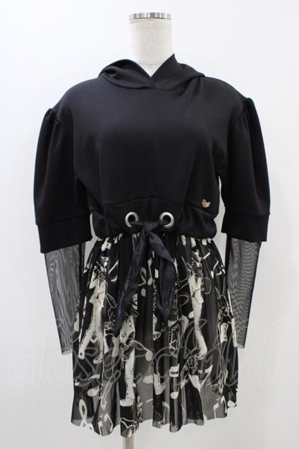 画像1: MILK / THE KLIMフーディーミニ  ブラック H-25-11-06-1045-ML-OP-KB-ZH (1)