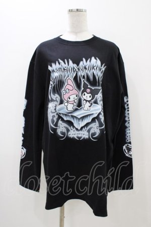 画像: QOOZA / マイメロディ＆クロミコラボ L/S TEE  ブラック H-25-11-06-1046-0-TO-KB-ZH