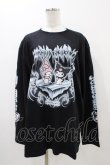 画像1: QOOZA / マイメロディ＆クロミコラボ L/S TEE  ブラック H-25-11-06-1047-0-TO-KB-ZH (1)