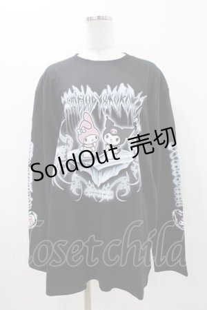 画像: QOOZA / マイメロディ＆クロミコラボ L/S TEE  ブラック H-25-11-06-1047-0-TO-KB-ZH
