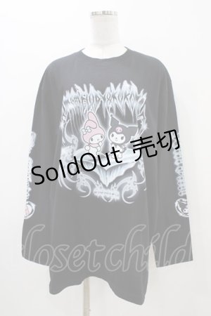 画像: QOOZA / マイメロディ＆クロミコラボ L/S TEE  ブラック H-25-11-06-1049-0-TO-KB-ZI